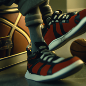 Hip hop monkey playing a banjo in some Jordan basketball shoes